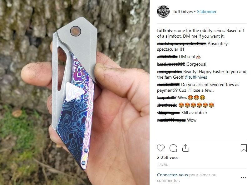 Tuffknives Instagram Shot