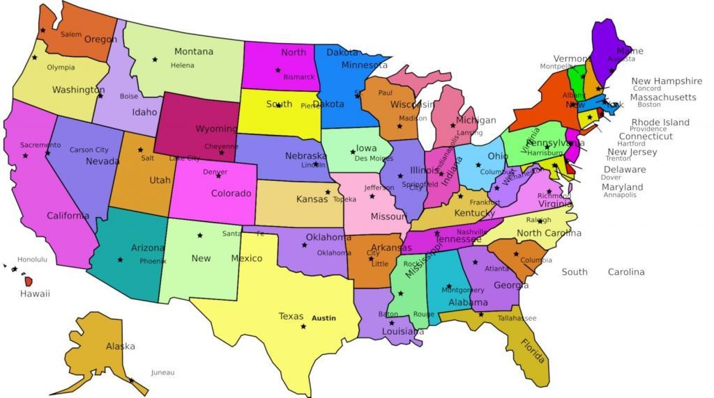 Waffengesetz in den USA für Messer: Karte der US -Bundesstaaten